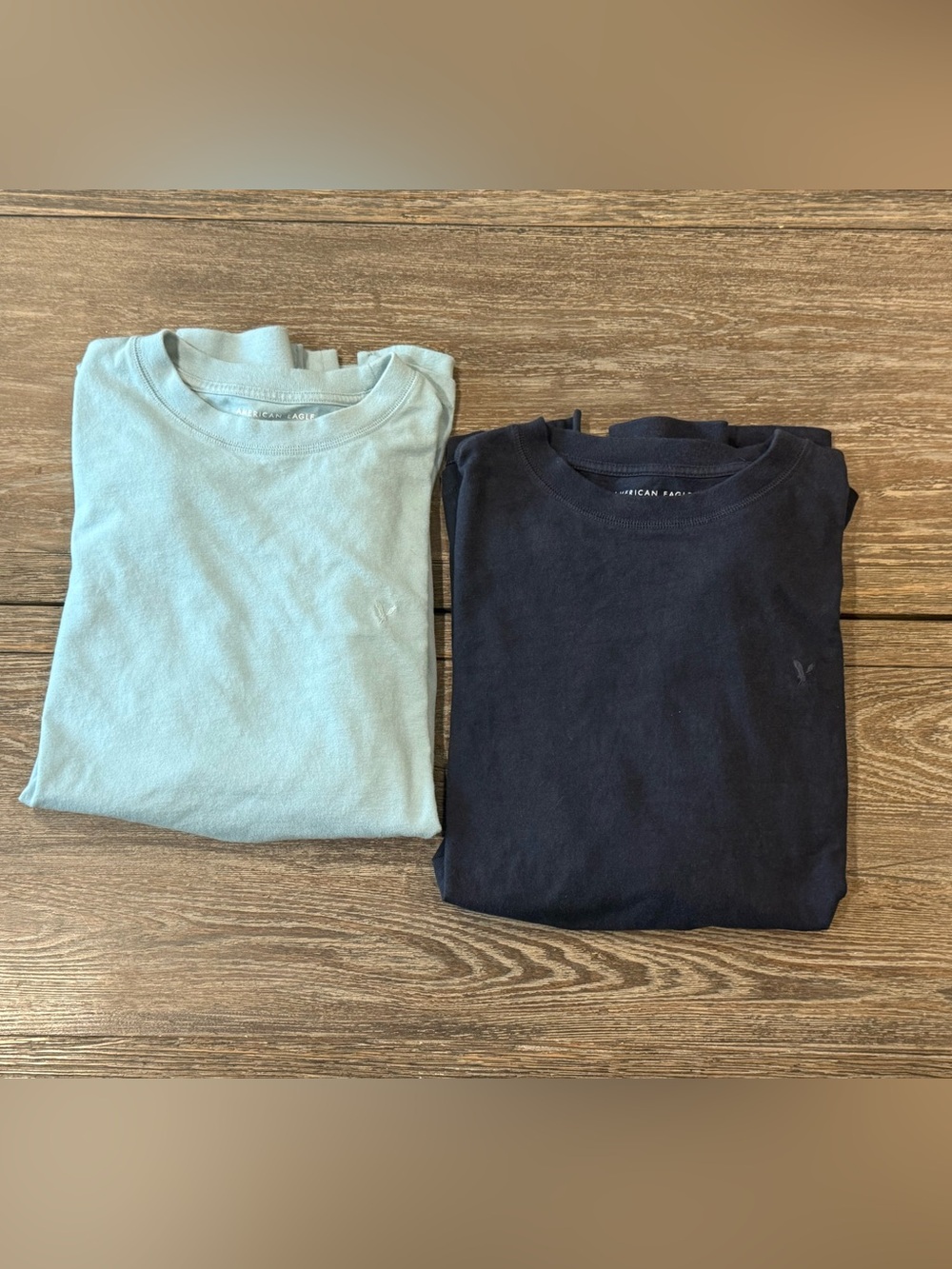 American Eagle blue/ baby blue  Super Soft Slub Long-Sleeve T-Shirt bundle Sz(XL
